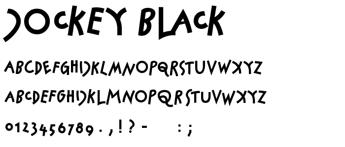 Jockey Black font